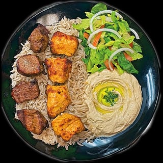 Chicken Kabob and Lamb Kabob